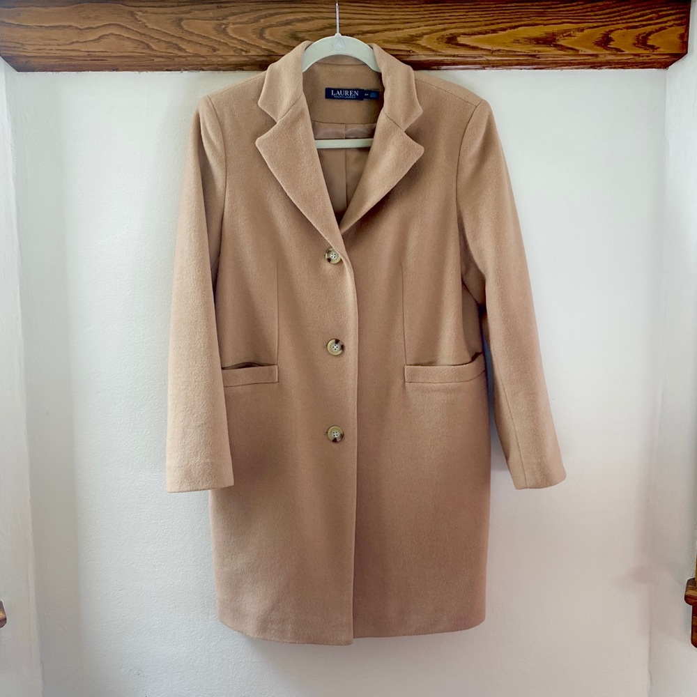 Lauren Ralph Lauren Car Coat in Camel